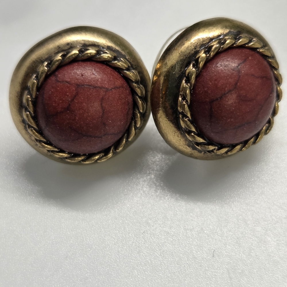 Stone and Pearl Pierced Earrings, 6 Pairs - Picture 9 of 10